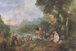 Jean-Antoine Watteau The Embarkation for Cythera (mk05) oil painting picture